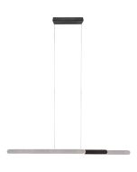 Trio Helios 343310305 langwerpige in drie delen uitschuifbare aluminium hanglamp met led strip rondom voor licht naar boven en beneden