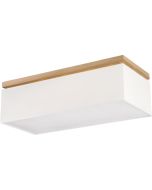 Britop Vertiga 34511474 witte plafondlamp met eikenhout