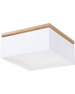 Britop Vertiga 34521474 witte plafonniere met eikenhout