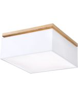 Britop Vertiga 34522474 grijze plafonniere met eikenhout