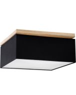 Britop Vertiga 34523474 zwarte plafonniere met eikenhout