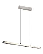 Trio Graham 353010107 staalkleurige hanglamp met vijf spots naar beneden en led strip zijwaards