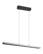 Trio Graham 353010132 zwarte hanglamp met vijf spots naar beneden en led strip zijwaards