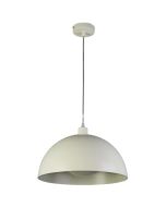 Searchlight Mars 35411CR creme hanglamp met half ronde kap en half ronde schijf in de lamp voor indirect licht