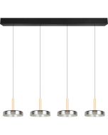 Trio Celeste 354910432 verchroomd glazen hanglamp