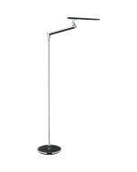 Trio 422710102 zwart met chromen verstelbare vloerlamp