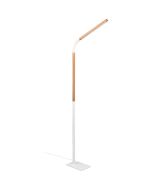 Trio Norris 445210131 wit metaal met houten vloerlamp en langwerpige LED strip