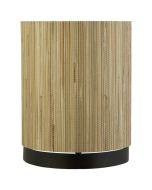 Searchlight Meadow 49714BK wandlamp met onder een zwart metalen rand en half ronde kap van gras daarboven