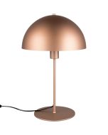 Trio Nola 506290165 koffiebruine tafellamp van metaal met halfronde metalen kap