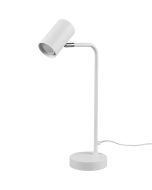 Trio Marley 512400131 witte tafellamp met cilindervormige spot als kap