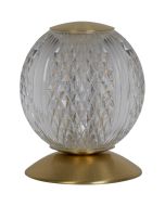 Searchlight Allure EU51482SB 13cm hoog messing tafellampje met acryl bol