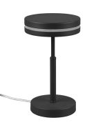 Trio Franklin 526510142 antraciet grijze tafellamp met schijfvormige metalen kap met LED rand in de zijkant en LED paneel naar beneden
