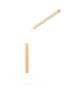 Trio Norris 545210131 hout met wit metalen tafellamp en LED strip in de kop