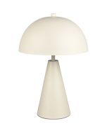 Trio Alfie 565000176 warm grijs metalen tafellampje met metalen halfronde kap