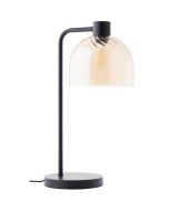Tafellamp Castro 60105/20 zwarte tafellamp met amber glas