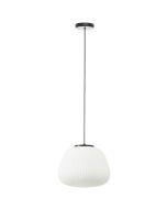 Brilliant Kaizen 60154/76 witte hanglamp van ribbelglas