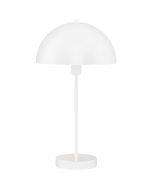 Searchlight Mushroom EU60231WH wit metalen tafellampje met wit metalen halfrond kapje