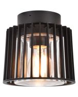 Lutec Shyne 6397501012 zwarte buiten plafondlamp