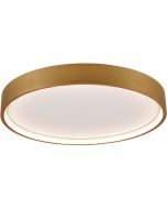 Trio Doha 641310208 mat messing plafonniere met LED paneel en LED ring