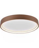 Trio Doha 641310265 koffiebruine plafonniere met LED paneel en LED ring