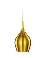 Searchlight Vibrant 6461-12GO goud kleurige hanglamp met een diameter van 12cm van glanzend metaal
