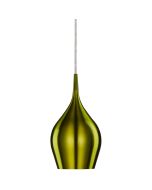 Searchlight Vibrant 6461-12GR groene hanglamp van 12cm met een kap van glanzend metaal