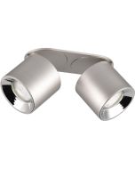 Trio Guayana 651000207 staal kleurige dubbele richtbare spot met reflector, ingebouwd