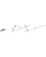 Trio Indira 674610507 tot 250cm lange plafondlamp met drie scharnierende LED balkjes van 50cm