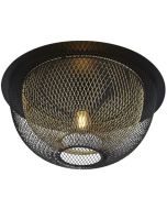 Searchlight Honeycomb 6840BGO zwart met gouden plafonniere