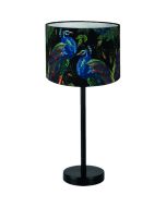 Britop Pauw 724090104 tafellamp met fluwelen kap met pauwen