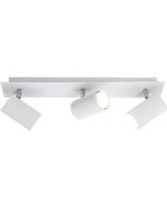Trio Marley 802400301 witte spot met rechthoekige plafondplaat en drie cilindervormig spotjes met GU10 lamp