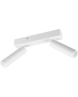 Trio Ambala 849210231 witte spot met twee cilindervormige dunne spotjes met bevestigingsbalkje met schakelaar om de lichtkleur in te stellen