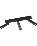 Trio Ambala 849210332 zwarte spot met drie cilindervormige dunne spotjes met bevestigingsbalkje met schakelaar om de lichtkleur in te stellen