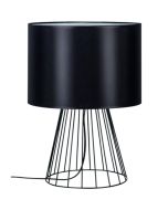 Britop Swan 89249104 zwarte tafellamp van metaaldraad en textiel