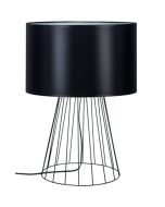 Britop Swan 89349104 zwarte tafellamp van metaaldraad en textiel