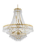 Searchlight Versailles goudkleurige kristallen zakkroonluchter met een diameter van 80cm