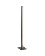 Searchlight Tribeca staal kleurige tafellamp van 50cm hoog met rechtopstaande rechthoekige paal met LED strip en touchdimmer