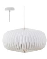 Brilliant June 98999/05 witte hanglamp met ovale kap van gevouwen rijstpapier