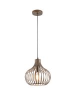 Freelight Aglio brons-goud kleurige hanglamp van 28cm in diameter met open kap van metalen draden