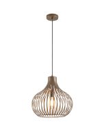 Freelight Aglio brons-goud kleurige hanglamp van 38cm in diameter met open kap van metalen draden