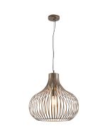 Freelight Aglio brons-goud kleurige hanglamp van 48cm in diameter met open kap van metalen draden