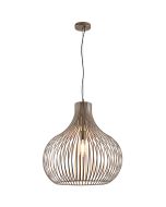 Freelight Aglio brons-goud kleurige hanglamp van 58cm in diameter met open kap van metalen draden