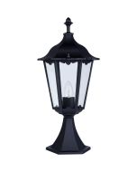 klassiek zwarte tuinsokkel van 55 cm hoog met zes ruitjes