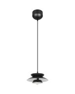 Reality Amarila zwarte metalen hanglamp van 25cm in diameter met drie schaalvormige elementen