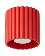 Plafondlamp Aura rood 10cm
