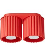 Plafondlamp Aura rood 21cm