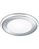 Trio Aura 652410106 chromen inbouwspot met LED paneeltje en brandende LED rand