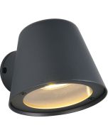 Trio Beni antraciet klein rond naar beneden gericht wandlampje van 11cm hoog voor buiten met een GU10 lampje