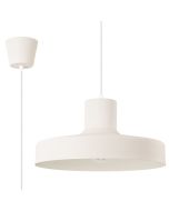 Sollux Bilo beige metalen hanglamp met een ronde kap van 35 cm en 18 cm hoogte