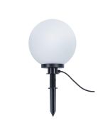 Trio Bolo R57043001 wit bolvormige terraslamp met zwarte grondspies en snoer
